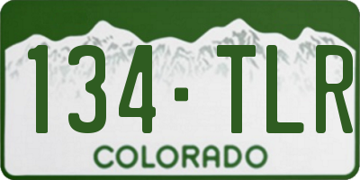 CO license plate 134TLR