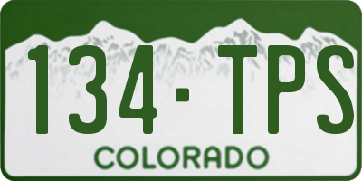 CO license plate 134TPS