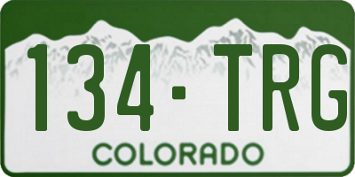 CO license plate 134TRG