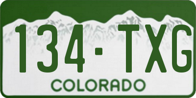 CO license plate 134TXG