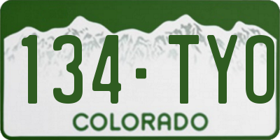 CO license plate 134TYO