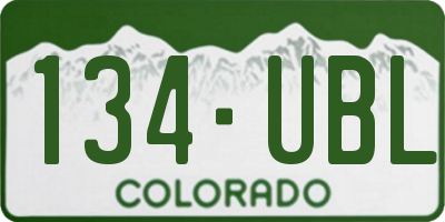 CO license plate 134UBL
