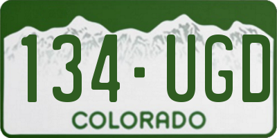 CO license plate 134UGD
