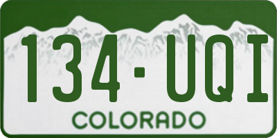 CO license plate 134UQI