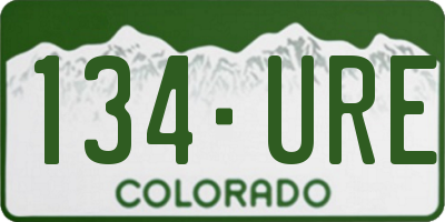 CO license plate 134URE