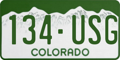 CO license plate 134USG