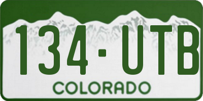 CO license plate 134UTB