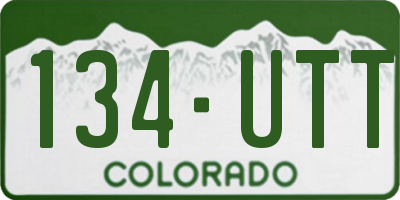 CO license plate 134UTT
