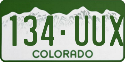 CO license plate 134UUX