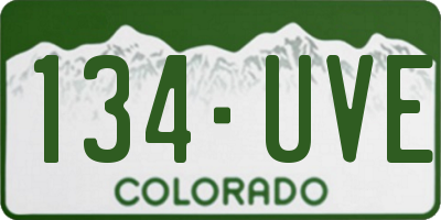 CO license plate 134UVE