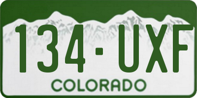 CO license plate 134UXF