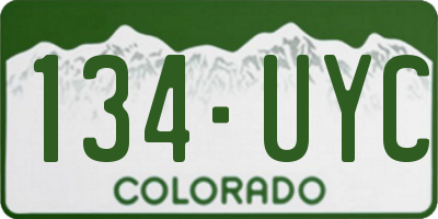CO license plate 134UYC