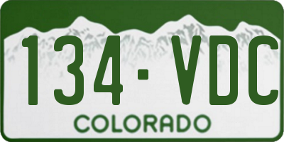CO license plate 134VDC