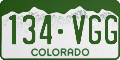 CO license plate 134VGG
