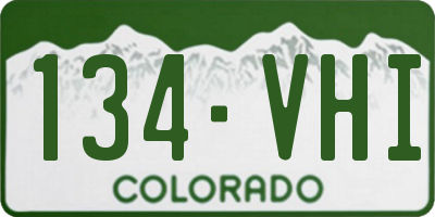 CO license plate 134VHI