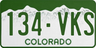 CO license plate 134VKS