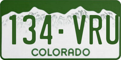 CO license plate 134VRU