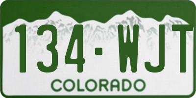 CO license plate 134WJT
