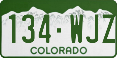 CO license plate 134WJZ