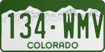 CO license plate 134WMV