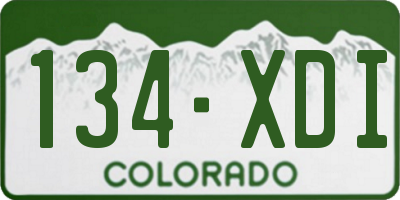 CO license plate 134XDI