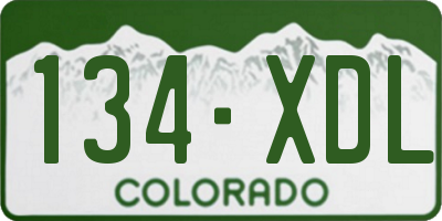 CO license plate 134XDL