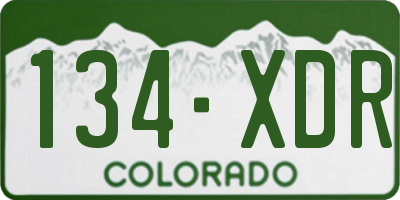 CO license plate 134XDR