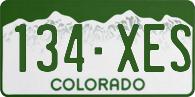 CO license plate 134XES