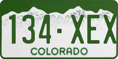 CO license plate 134XEX