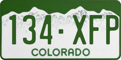 CO license plate 134XFP