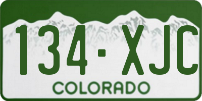 CO license plate 134XJC
