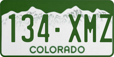 CO license plate 134XMZ
