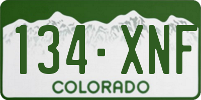 CO license plate 134XNF
