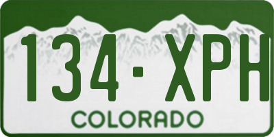 CO license plate 134XPH