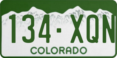 CO license plate 134XQN