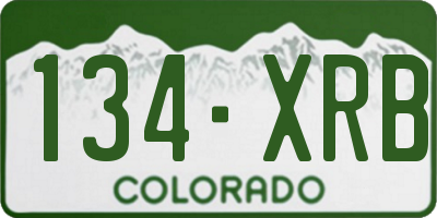 CO license plate 134XRB