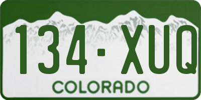 CO license plate 134XUQ