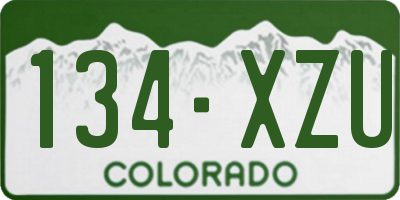 CO license plate 134XZU
