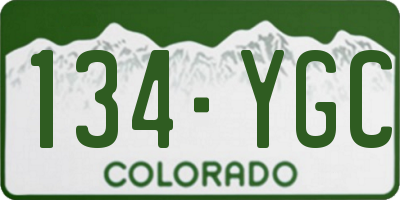 CO license plate 134YGC