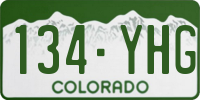 CO license plate 134YHG