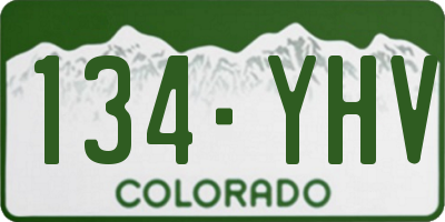 CO license plate 134YHV