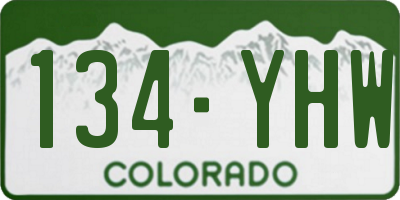 CO license plate 134YHW