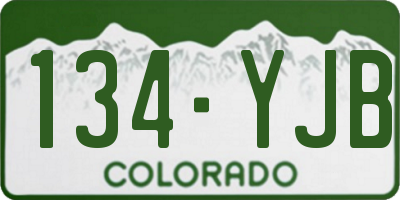 CO license plate 134YJB