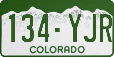 CO license plate 134YJR