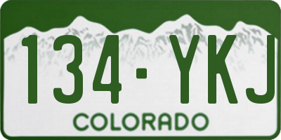 CO license plate 134YKJ