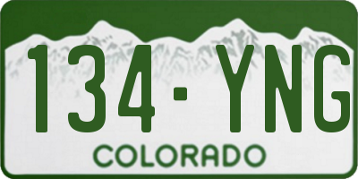CO license plate 134YNG