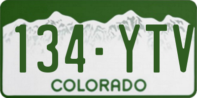 CO license plate 134YTV