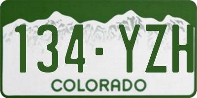 CO license plate 134YZH
