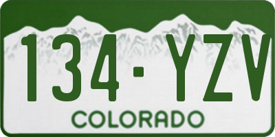 CO license plate 134YZV