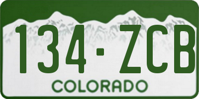 CO license plate 134ZCB
